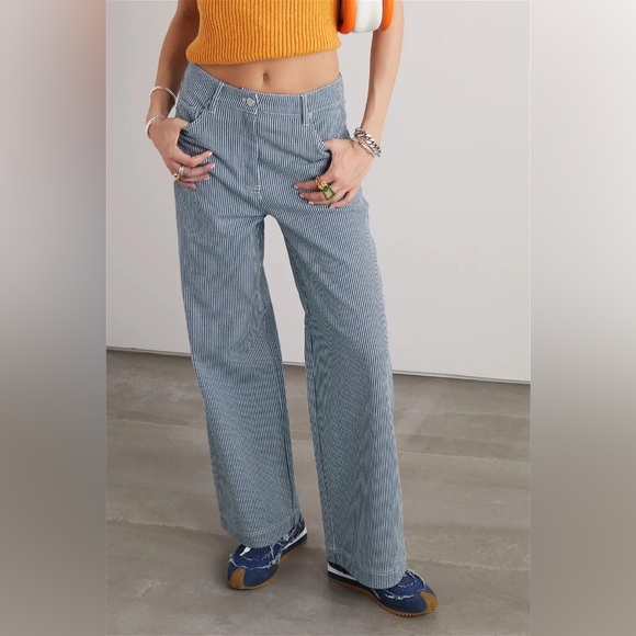 Remain Birger Christensen Pants - Remain Birger Christensen Blue Stripe Trouser